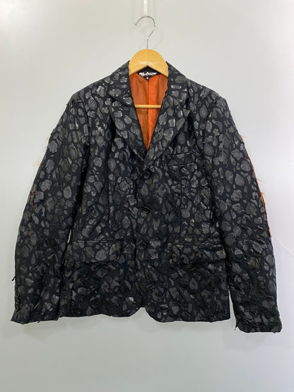【現状渡し品】【メンズ】 BLACK COMME DES GARCONS ブラックコムデギャルソン レオパード テーラード ジャケット メンズ アウター 上着 140-261020-em-56-min サイズ：S カラー：ブラック 万代Net店
