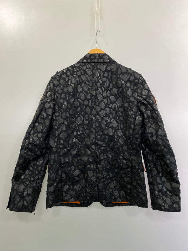 【現状渡し品】【メンズ】 BLACK COMME DES GARCONS ブラックコムデギャルソン レオパード テーラード ジャケット メンズ アウター 上着 140-261020-em-56-min サイズ：S カラー：ブラック 万代Net店