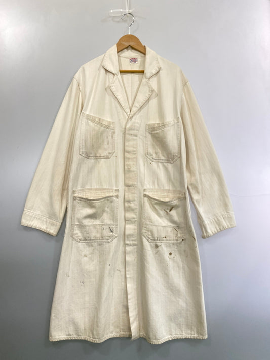 【現状渡し品】【メンズ】 FINCK'S フィンクス 50'S ショップコート 50年代 メンズ 長袖シャツ ヴィンテージ 146-261015-em-10-min サイズ：40 カラー：アイボリー 万代Net店