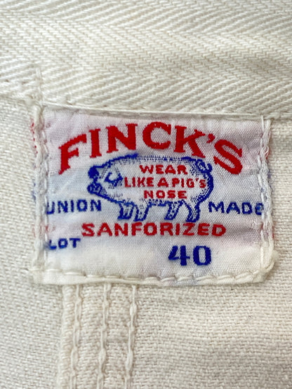【現状渡し品】【メンズ】 FINCK'S フィンクス 50'S ショップコート 50年代 メンズ 長袖シャツ ヴィンテージ 146-261015-em-10-min サイズ：40 カラー：アイボリー 万代Net店