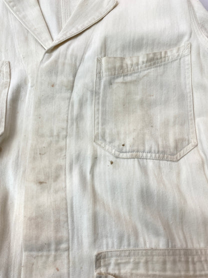 【現状渡し品】【メンズ】 FINCK'S フィンクス 50'S ショップコート 50年代 メンズ 長袖シャツ ヴィンテージ 146-261015-em-10-min サイズ：40 カラー：アイボリー 万代Net店