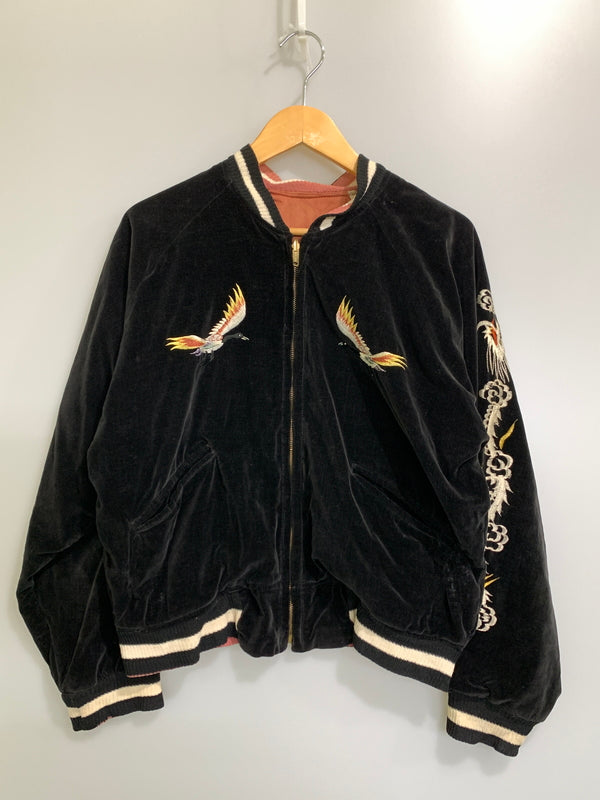 【現状渡し品】【メンズ】 VINTAGE ヴィンテージ 50'S REVERSIBLE SOUVENIR JACKET GOOSE BAY LABRADOR 50年代 リバーシブル スーベニアジャケット アウター 146-261020-yn-01-min サイズ：表記なし 下記参照 カラー：ブラック/ピンク系 万代Net店