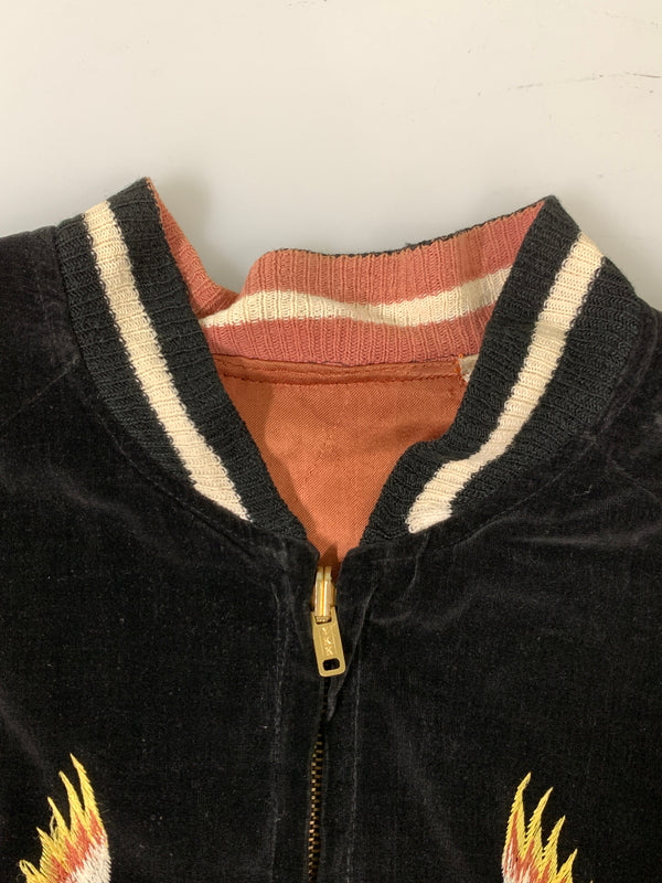 【現状渡し品】【メンズ】 VINTAGE ヴィンテージ 50'S REVERSIBLE SOUVENIR JACKET GOOSE BAY LABRADOR 50年代 リバーシブル スーベニアジャケット アウター 146-261020-yn-01-min サイズ：表記なし 下記参照 カラー：ブラック/ピンク系 万代Net店