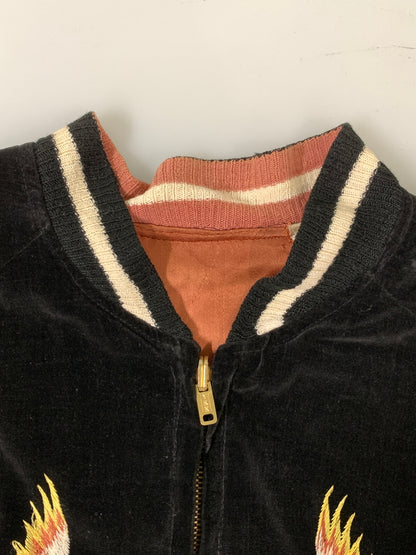 【現状渡し品】【メンズ】 VINTAGE ヴィンテージ 50'S REVERSIBLE SOUVENIR JACKET GOOSE BAY LABRADOR 50年代 リバーシブル スーベニアジャケット アウター 146-261020-yn-01-min サイズ：表記なし 下記参照 カラー：ブラック/ピンク系 万代Net店