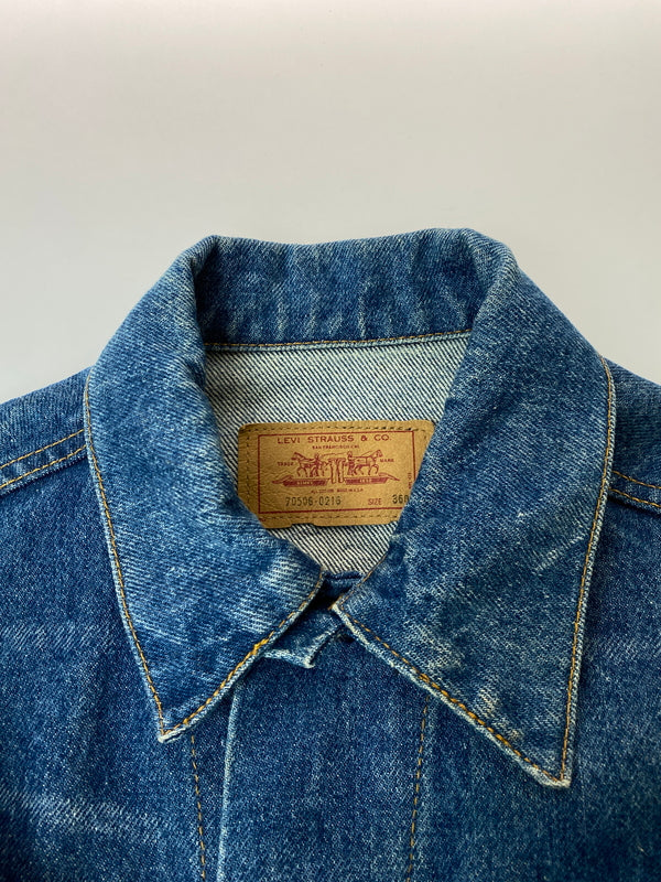 【中古品】【メンズ】 LEVI'S リーバイス 80S DENIM JACKET 70506-0216 80年代 デニムジャケット メンズ Gジャン ヴィンテージ 146-261016-em-03-min サイズ：36R カラー：インディゴ 万代Net店