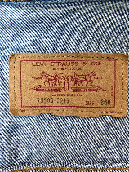【中古品】【メンズ】 LEVI'S リーバイス 80S DENIM JACKET 70506-0216 80年代 デニムジャケット メンズ Gジャン ヴィンテージ 146-261016-em-03-min サイズ：36R カラー：インディゴ 万代Net店