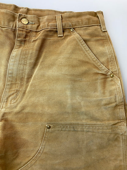 【現状渡し品】【メンズ】 CARHARTT カーハート 90S DUCK DOUBLE KNEE PAINTER PANTS B01-BRN ダック ダブルニー ペインターパンツ 90年代 ヴィンテージ 157-261016-em-04-min サイズ：34×32 カラー：ブラウン 万代Net店