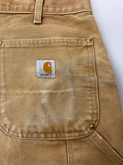 【現状渡し品】【メンズ】 CARHARTT カーハート 90S DUCK DOUBLE KNEE PAINTER PANTS B01-BRN ダック ダブルニー ペインターパンツ 90年代 ヴィンテージ 157-261016-em-04-min サイズ：34×32 カラー：ブラウン 万代Net店