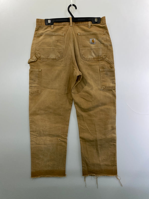 【現状渡し品】【メンズ】 CARHARTT カーハート 90S DUCK DOUBLE KNEE PAINTER PANTS B01-BRN ダック ダブルニー ペインターパンツ 90年代 ヴィンテージ 157-261016-em-04-min サイズ：34×32 カラー：ブラウン 万代Net店