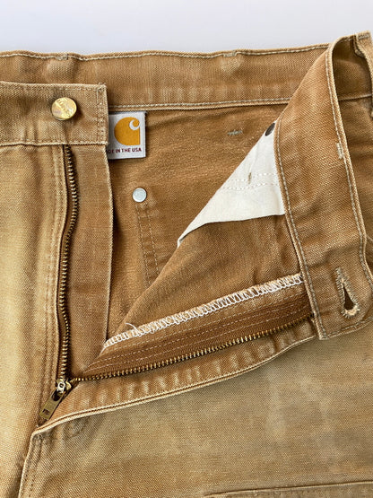 【現状渡し品】【メンズ】 CARHARTT カーハート 90S DUCK DOUBLE KNEE PAINTER PANTS B01-BRN ダック ダブルニー ペインターパンツ 90年代 ヴィンテージ 157-261016-em-04-min サイズ：34×32 カラー：ブラウン 万代Net店