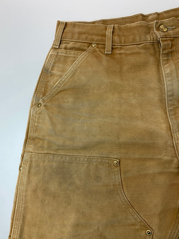 【現状渡し品】【メンズ】 CARHARTT カーハート 90S DUCK DOUBLE KNEE PAINTER PANTS B01-BRN ダック ダブルニー ペインターパンツ 90年代 ヴィンテージ 157-261016-em-04-min サイズ：34×32 カラー：ブラウン 万代Net店