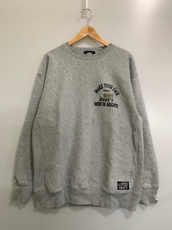 【中古品】【メンズ】 SAPEUR サプール × JIMMY'Z ジミーズ クルーネック スウェット メンズ トップス トレーナー 142-261016-em-49-min サイズ：XL カラー：グレー 万代Net店