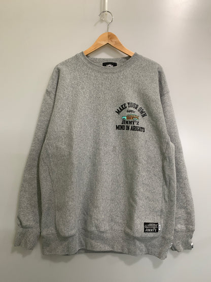 【中古品】【メンズ】 SAPEUR サプール × JIMMY'Z ジミーズ クルーネック スウェット メンズ トップス トレーナー 142-261016-em-49-min サイズ：XL カラー：グレー 万代Net店
