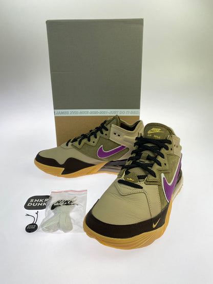 【中古品】【メンズ】 NIKE ナイキ × ATMOS アトモス LEBRON 18 LOW VIOTECH CW3153-200 レブロン18 ロー スニーカー メンズ シューズ 靴 160-261018-em-08-min サイズ：27.0cm カラー：カーキ / バイオテック / ダークモカ / メタリックゴールド 万代Net店