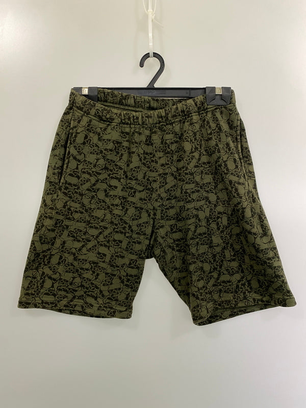 【中古品】【メンズ】 CHALLENGER チャレンジャー SKULL SHORTS スカル ショーツ 短パン ショートパンツ メンズ ボトムス 153-261020-em-62-min サイズ：M カラー：モスグリーン 万代Net店