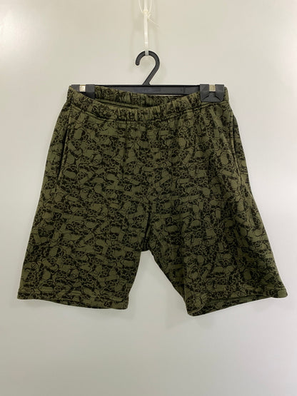 【中古品】【メンズ】 CHALLENGER チャレンジャー SKULL SHORTS スカル ショーツ 短パン ショートパンツ メンズ ボトムス 153-261020-em-62-min サイズ：M カラー：モスグリーン 万代Net店