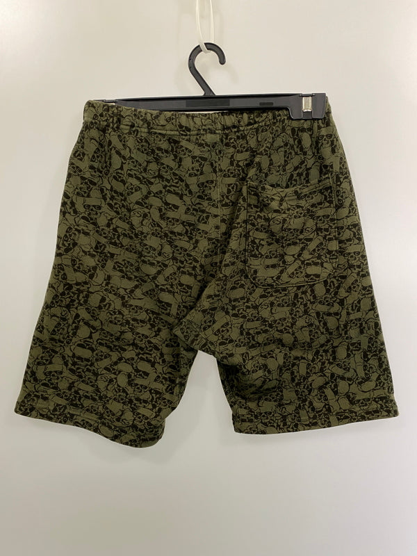 【中古品】【メンズ】 CHALLENGER チャレンジャー SKULL SHORTS スカル ショーツ 短パン ショートパンツ メンズ ボトムス 153-261020-em-62-min サイズ：M カラー：モスグリーン 万代Net店