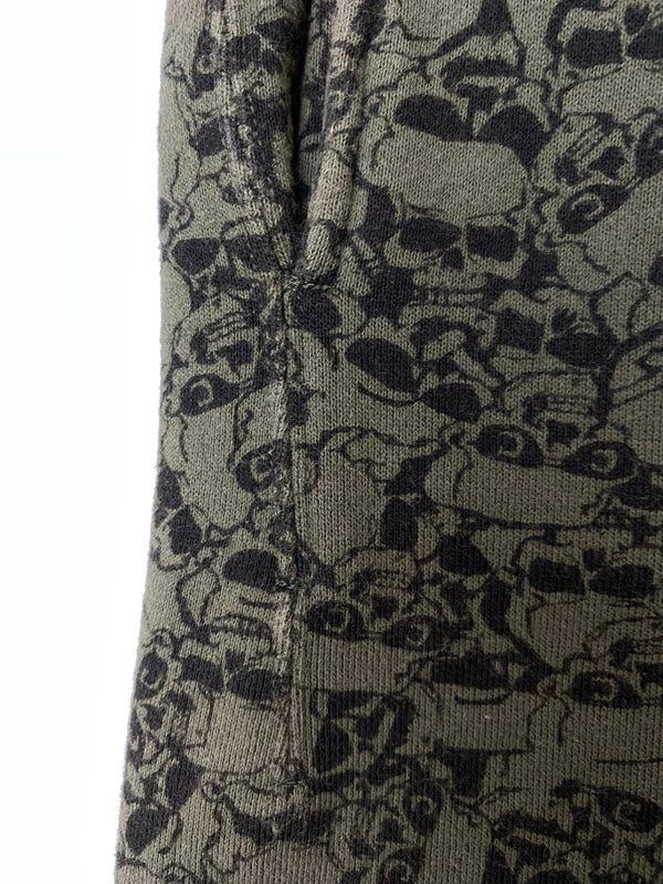 【中古品】【メンズ】 CHALLENGER チャレンジャー SKULL SHORTS スカル ショーツ 短パン ショートパンツ メンズ ボトムス 153-261020-em-62-min サイズ：M カラー：モスグリーン 万代Net店