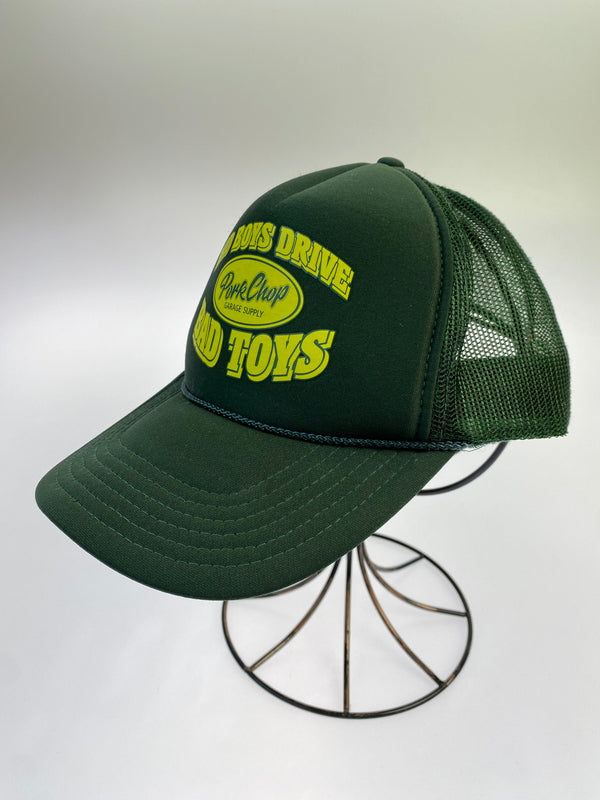 【中古品】【メンズ/レディース】 PORK CHOP ポーク チョップ BAD TOYS TRUCKER CAP バッド トイズ トラッカー キャップ 帽子 ファッション 185-261025-em-02-min サイズ：ONE SIZE カラー：グリーン 万代Net店