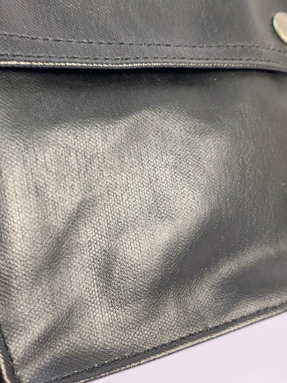 【中古品】【メンズ/レディース】 PORTER ポーター LEATHER BODY BAG レザー ボディバッグ 吉田カバン ウエストバッグ 鞄 188-261025-em-17-min カラー：ブラック 万代Net店