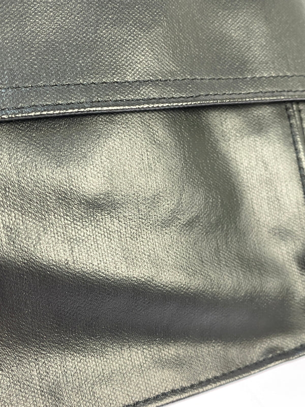【中古品】【メンズ/レディース】 PORTER ポーター LEATHER BODY BAG レザー ボディバッグ 吉田カバン ウエストバッグ 鞄 188-261025-em-17-min カラー：ブラック 万代Net店
