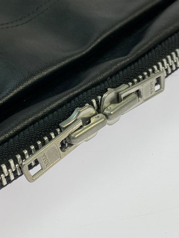 【中古品】【メンズ/レディース】 PORTER ポーター LEATHER BODY BAG レザー ボディバッグ 吉田カバン ウエストバッグ 鞄 188-261025-em-17-min カラー：ブラック 万代Net店