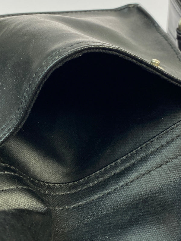【中古品】【メンズ/レディース】 PORTER ポーター LEATHER BODY BAG レザー ボディバッグ 吉田カバン ウエストバッグ 鞄 188-261025-em-17-min カラー：ブラック 万代Net店