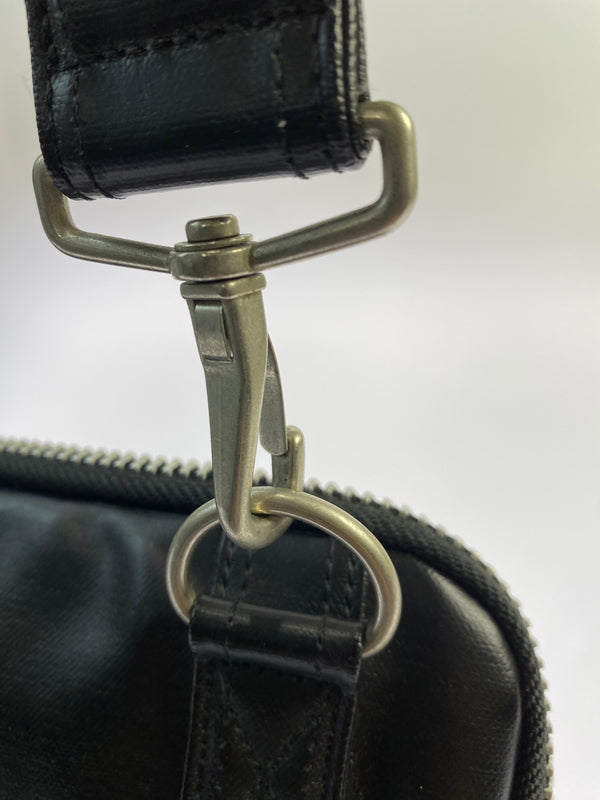 【中古品】【メンズ/レディース】 PORTER ポーター LEATHER BODY BAG レザー ボディバッグ 吉田カバン ウエストバッグ 鞄 188-261025-em-17-min カラー：ブラック 万代Net店
