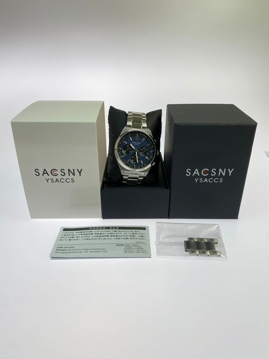 【中古品】【メンズ】 SACSNY Y'SACCS サクスニーイザック SY-15211 クォーツ クロノグラフ 腕時計 時計 198-261021-jt-30-min カラー：シルバー 万代Net店