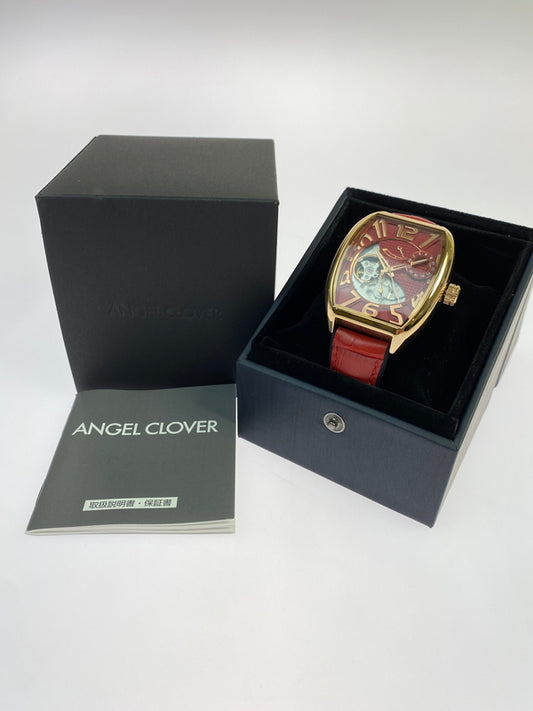 【現状渡し品】【メンズ】 ANGEL CLOVER エンジェルクローバー DPA38PRE-RE DOUBLE PLAY AUTOMATIC 自動巻き 腕時計 時計 198-261021-jt-32-min カラー：ゴールド/レッド 万代Net店