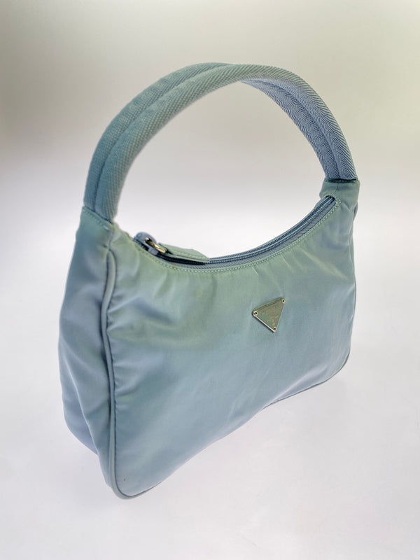 【現状渡し品】【レディース】 PRADA プラダ TESSUTO SPORT ナイロン ミニハンドバッグ MV515 テスート スポーツ 鞄 カバン 180-261025-em-15-min カラー：スモーキーブルー 万代Net店