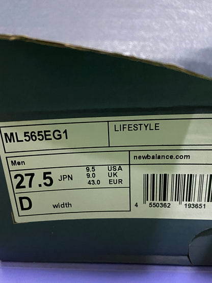 【中古品】【メンズ】 NEW BALANCE ニューバランス 565 GRAY ML565EG1 スニーカー メンズ シューズ 靴 162-261018-em-30-min サイズ：27.5cm カラー：グレー 万代Net店