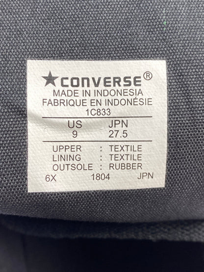 【中古品】【メンズ】 CONVERSE コンバース JACK PURCELL MID 1C833 ジャックパーセル ミッド ブラック コットンキャンバス メンズ ハイカット スニーカー シューズ 靴 162-261018-em-26-min サイズ：27.5cm カラー：ブラック 万代Net店