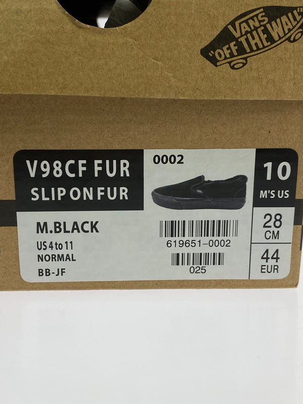 【中古品】【メンズ】 VANS バンズ SLIP ON FUR V98CF FUR スリッポン ファー メンズ シューズ 162-261018-em-24-min サイズ：28.0cm カラー：ブラック 万代Net店