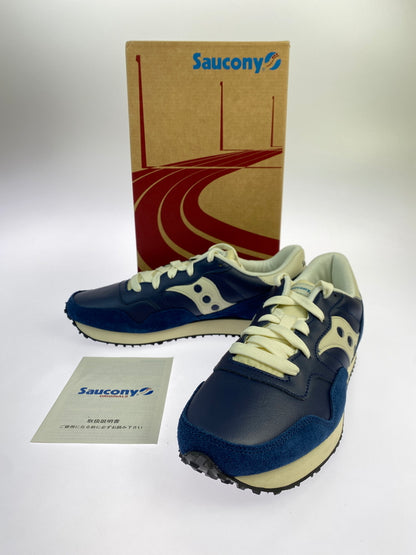 【中古品】【メンズ】 SAUCONY サッカニー DXN TRAINER CL ローカットスニーカー S70358-1 ディクソン トレーナー スニーカー メンズ シューズ 靴 162-261018-em-28-min サイズ：28.0cm カラー：NAVY/CREAM 万代Net店