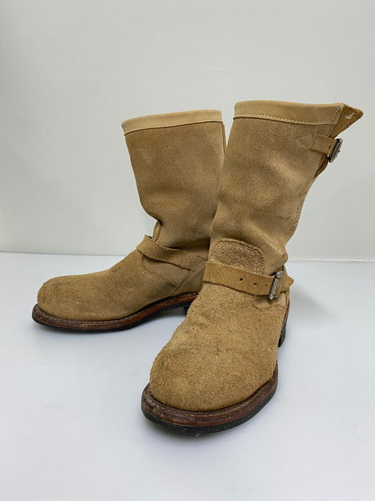 【現状渡し品】【メンズ】 CHIPPEWA チペワ 91071 ENGINEER BOOTS エンジニア ブーツ スエードレザー メンズ 靴 シューズ 164-261022-em-26-min サイズ：9E カラー：ベージュ 万代Net店