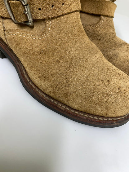 【現状渡し品】【メンズ】 CHIPPEWA チペワ 91071 ENGINEER BOOTS エンジニア ブーツ スエードレザー メンズ 靴 シューズ 164-261022-em-26-min サイズ：9E カラー：ベージュ 万代Net店