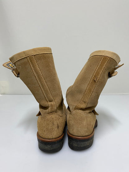 【現状渡し品】【メンズ】 CHIPPEWA チペワ 91071 ENGINEER BOOTS エンジニア ブーツ スエードレザー メンズ 靴 シューズ 164-261022-em-26-min サイズ：9E カラー：ベージュ 万代Net店