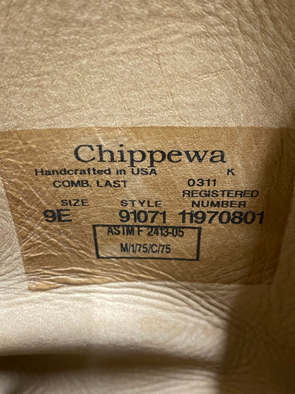【現状渡し品】【メンズ】 CHIPPEWA チペワ 91071 ENGINEER BOOTS エンジニア ブーツ スエードレザー メンズ 靴 シューズ 164-261022-em-26-min サイズ：9E カラー：ベージュ 万代Net店