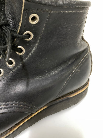 【中古品】【メンズ】 RED WING レッドウィング 刺繍羽 タグ アイリッシュセッター ワークブーツ レザー メンズ シューズ 靴 164-261022-em-25-min サイズ：9 1/2 カラー：ブラック 万代Net店