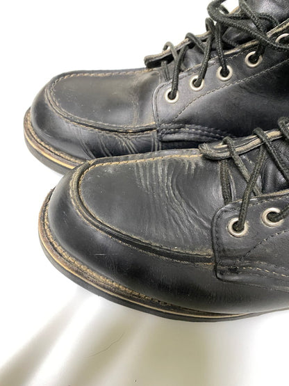 【中古品】【メンズ】 RED WING レッドウィング 刺繍羽 タグ アイリッシュセッター ワークブーツ レザー メンズ シューズ 靴 164-261022-em-25-min サイズ：9 1/2 カラー：ブラック 万代Net店