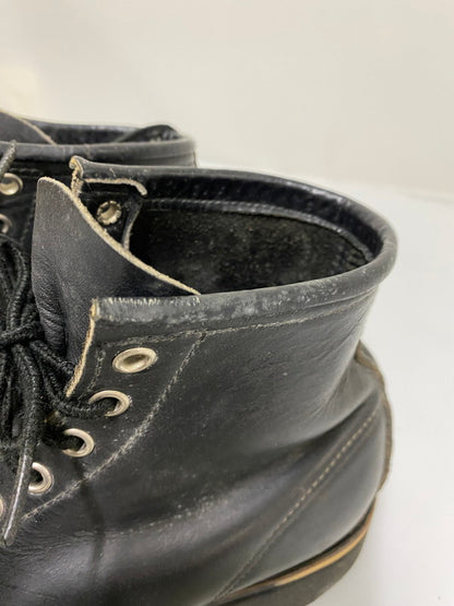 【中古品】【メンズ】 RED WING レッドウィング 刺繍羽 タグ アイリッシュセッター ワークブーツ レザー メンズ シューズ 靴 164-261022-em-25-min サイズ：9 1/2 カラー：ブラック 万代Net店