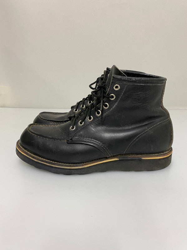 【中古品】【メンズ】 RED WING レッドウィング 刺繍羽 タグ アイリッシュセッター ワークブーツ レザー メンズ シューズ 靴 164-261022-em-25-min サイズ：9 1/2 カラー：ブラック 万代Net店