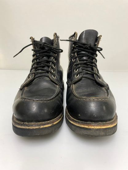 【中古品】【メンズ】 RED WING レッドウィング 刺繍羽 タグ アイリッシュセッター ワークブーツ レザー メンズ シューズ 靴 164-261022-em-25-min サイズ：9 1/2 カラー：ブラック 万代Net店