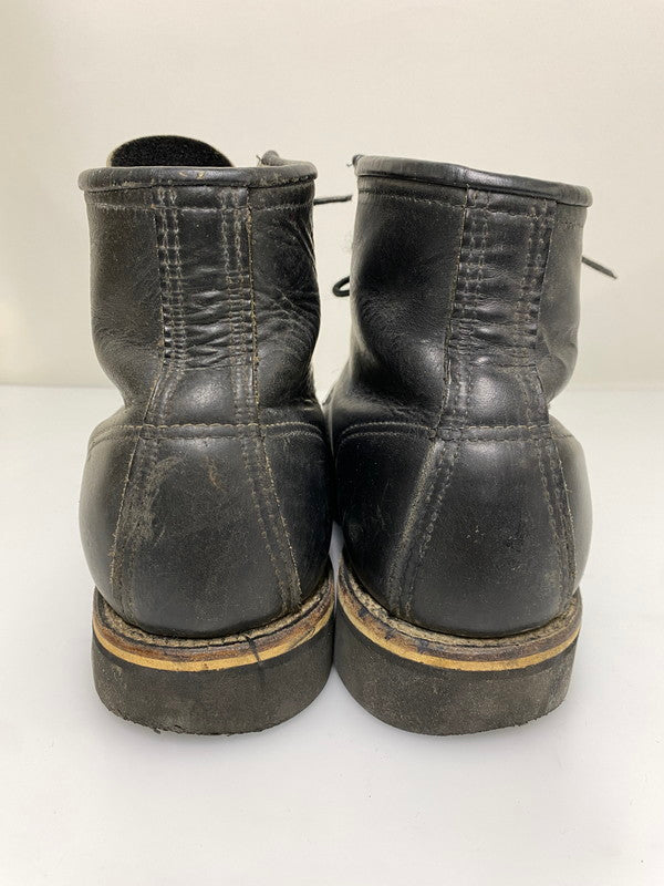 【中古品】【メンズ】 RED WING レッドウィング 刺繍羽 タグ アイリッシュセッター ワークブーツ レザー メンズ シューズ 靴 164-261022-em-25-min サイズ：9 1/2 カラー：ブラック 万代Net店