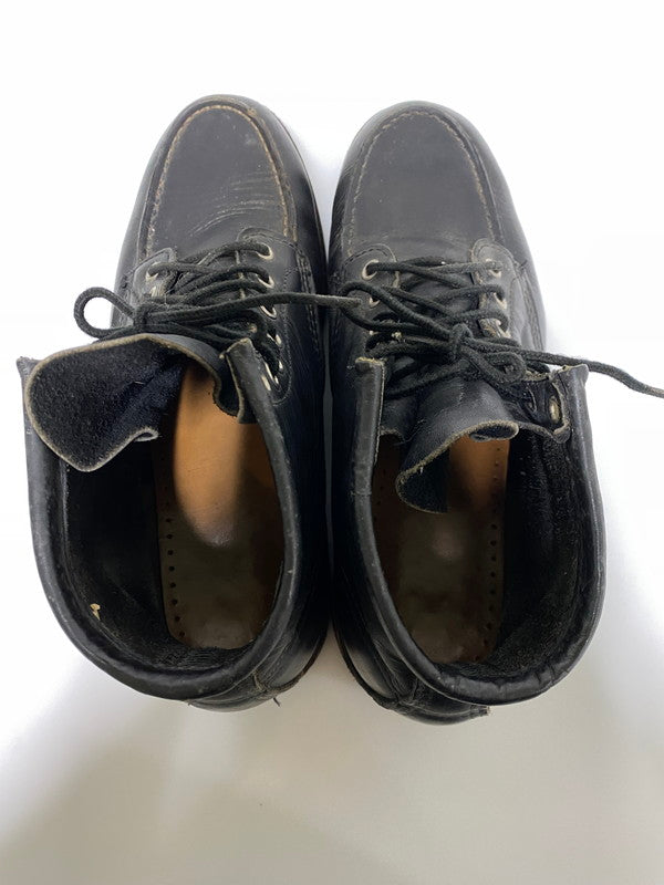 【中古品】【メンズ】 RED WING レッドウィング 刺繍羽 タグ アイリッシュセッター ワークブーツ レザー メンズ シューズ 靴 164-261022-em-25-min サイズ：9 1/2 カラー：ブラック 万代Net店