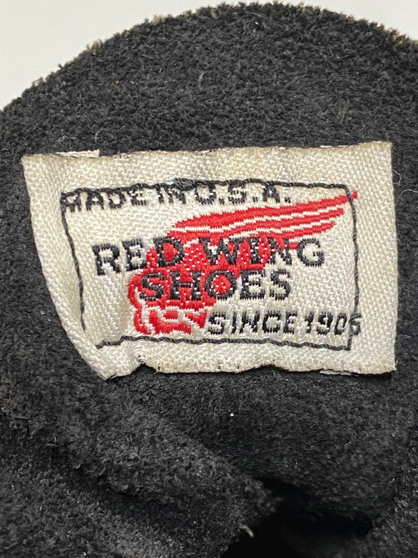 【中古品】【メンズ】 RED WING レッドウィング 刺繍羽 タグ アイリッシュセッター ワークブーツ レザー メンズ シューズ 靴 164-261022-em-25-min サイズ：9 1/2 カラー：ブラック 万代Net店