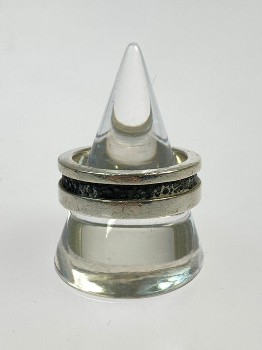 【中古品】【メンズ】 A&G エーアンドジー SV950 LINE DESIGN RING シルバー ライン デザイン リング 指輪 アクセサリー 192-261021-jt-16-min サイズ：刻印 19 カラー：シルバー 万代Net店