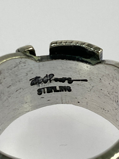 【中古品】【メンズ】 NAVAJO ナバホ族 BO REEVES作 ボー リーブス氏 STERLING STAMP WORK RING スターリング スタンプワーク リング 指輪 191-261021-jt-14-min カラー：シルバー 19号 万代Net店