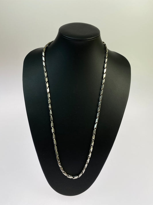 【中古品】【メンズ】 SV925 POLYGON NECKLACE シルバー ポリゴン ネックレス アクセサリー 192-261021-jt-18-min カラー：シルバー 万代Net店